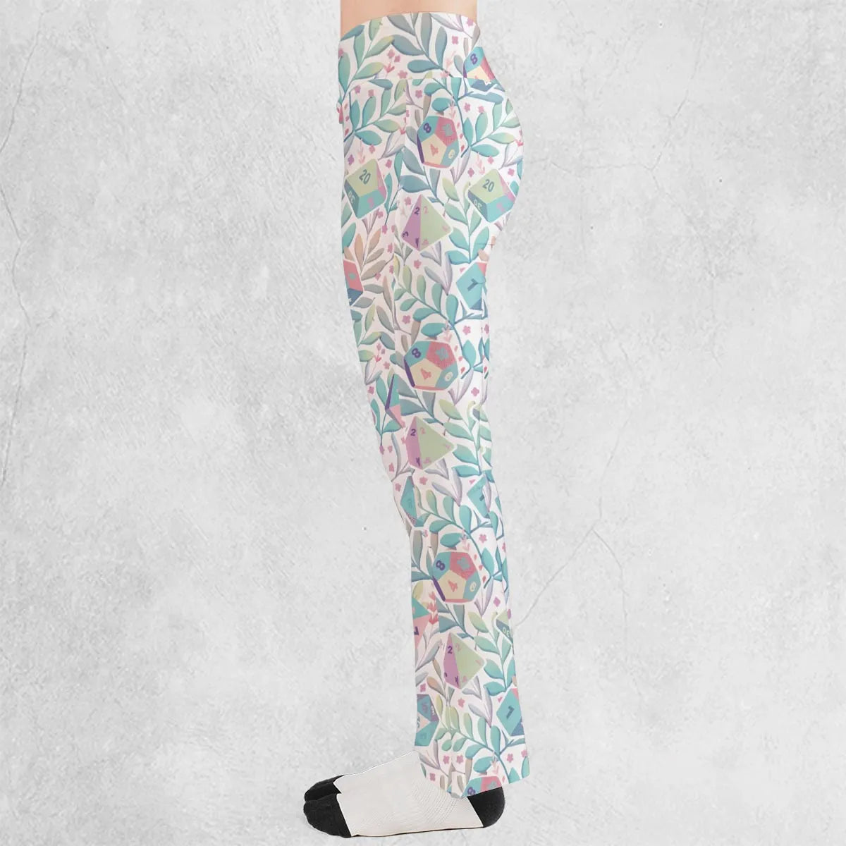Dice Flower Soft DnD Flare Leggings