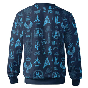 Trekkie Star Trek Pattern Cardigan