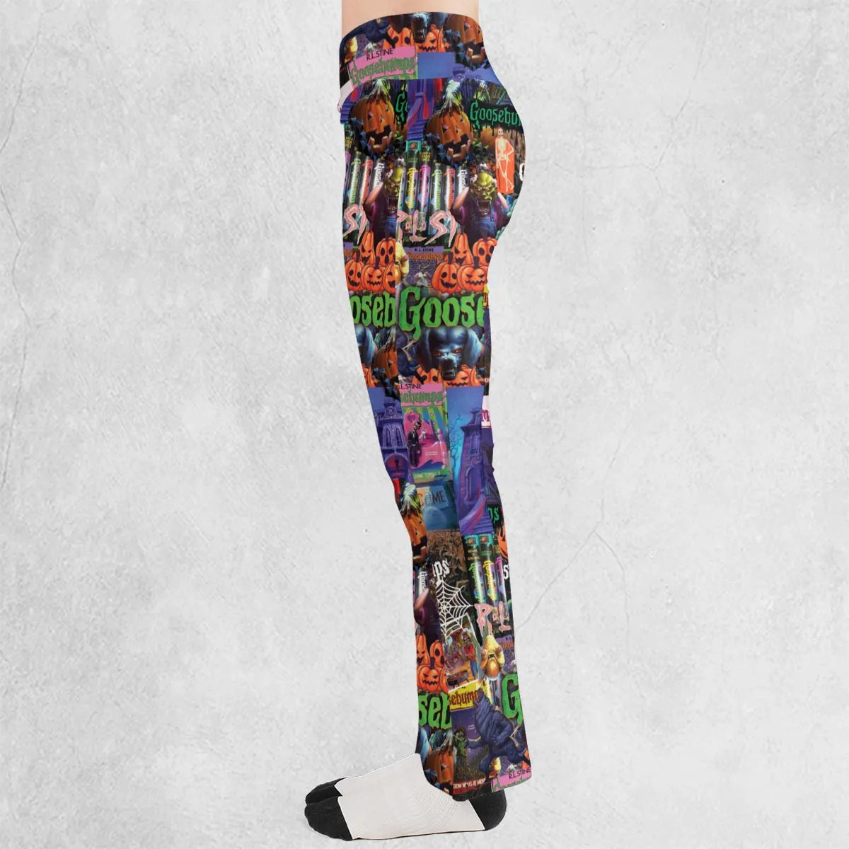 Goosebumps Pattern Flare Leggings
