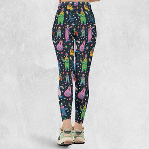 Clowns Popcorn Killer Klowns from Outer Space Pattern Legging
