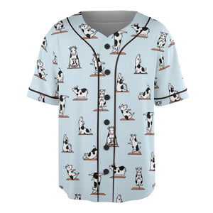 Moo Yoga Pattern Unisex Baseball Jersey