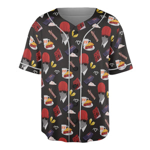 Twin Peaks Pattern Unisex Baseball Jersey