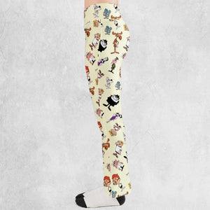 60s The Adventures Of Rocky And Bullwinkle and Friends Flare Leggings