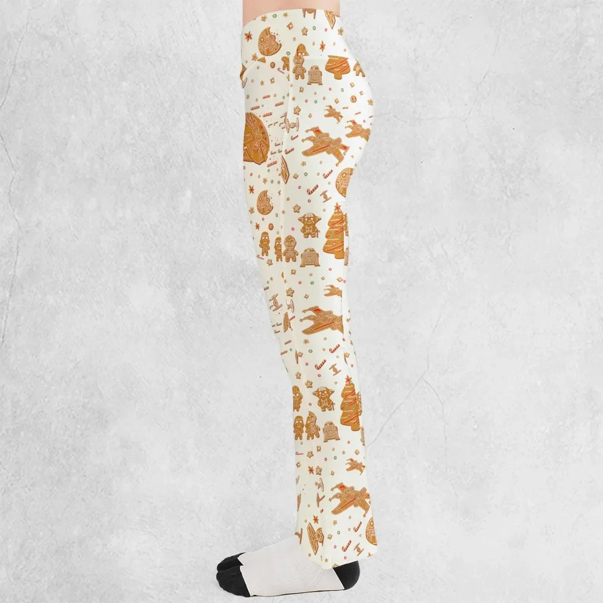 Gingerbread Christmas Star Wars Flare Leggings