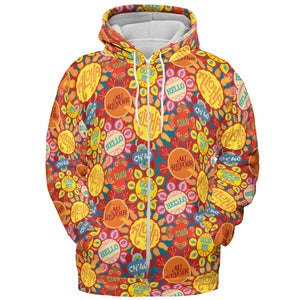 It's a Small World Flowers All-over Print Hoodie