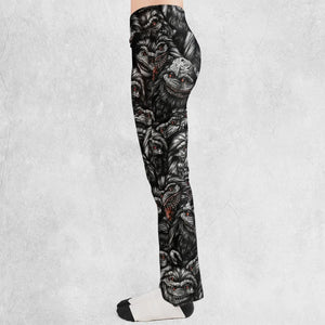 Critters Pattern Halloween Flare Leggings