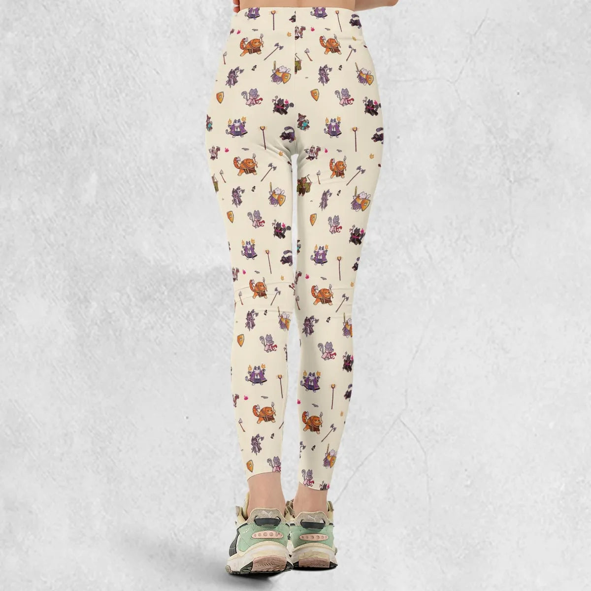 Cats In DnD Pattern Legging