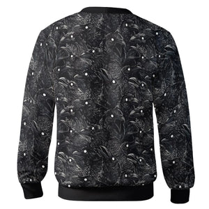 Black Raven Pattern Cardigan