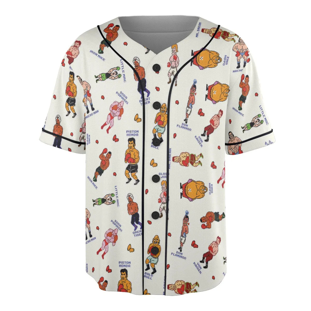 Retro Game Punch Out Unisex Baseball Jersey