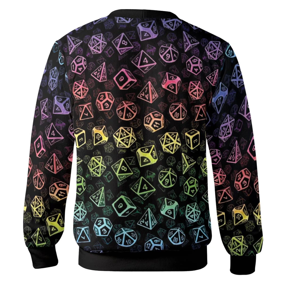 DnD Rainbow Dice Set Pattern Cardigan