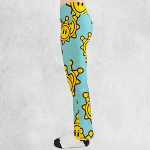 Shine Sprite Super Mario Button Up Flare Leggings