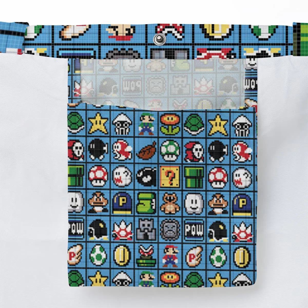 Mario Pixel Super Mario Pattern Large Tote Bag
