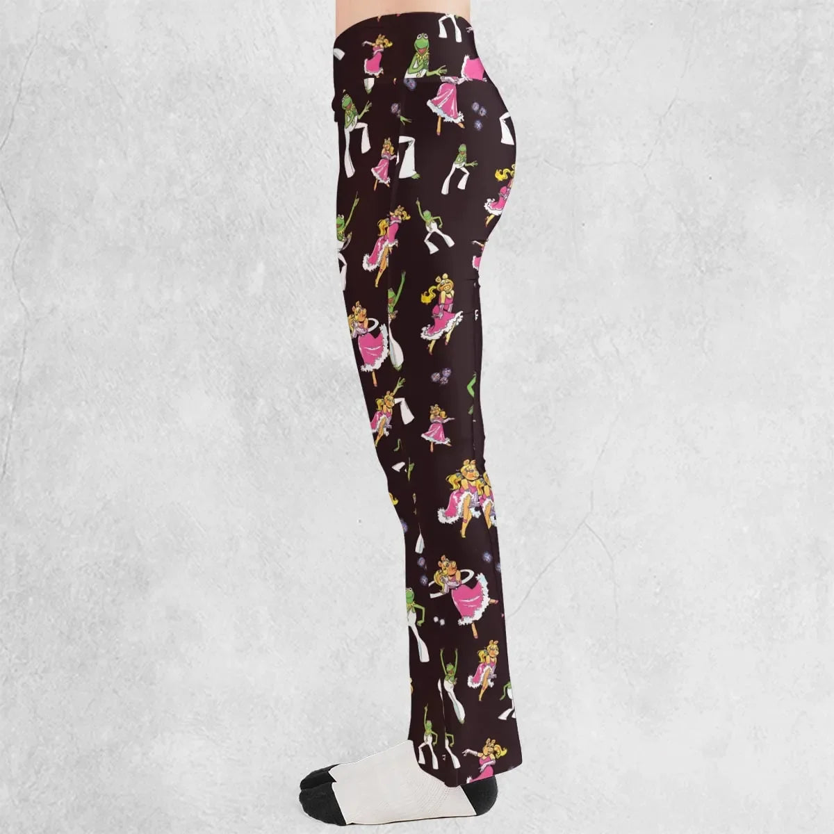 Disco Couple Kermit And Piggy The Muppet Show Flare Leggings