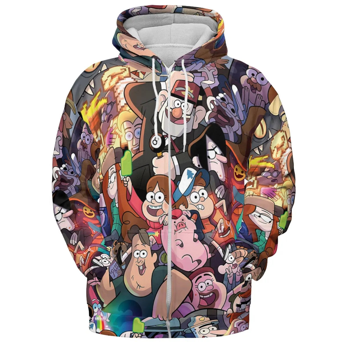 Gravity Falls Characters Pattern All-over Print Hoodie