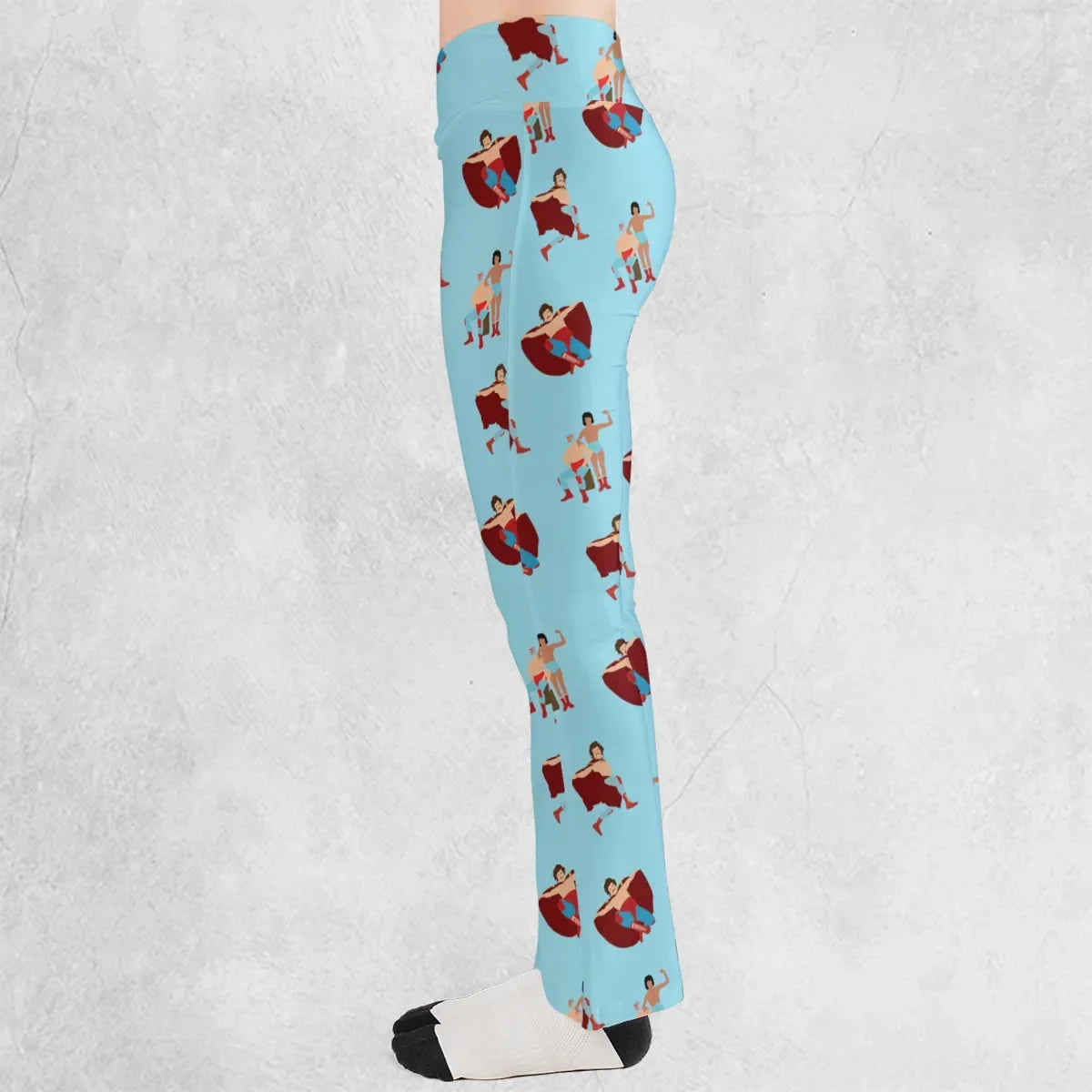 Wrestle Style Nacho Libre Flare Leggings