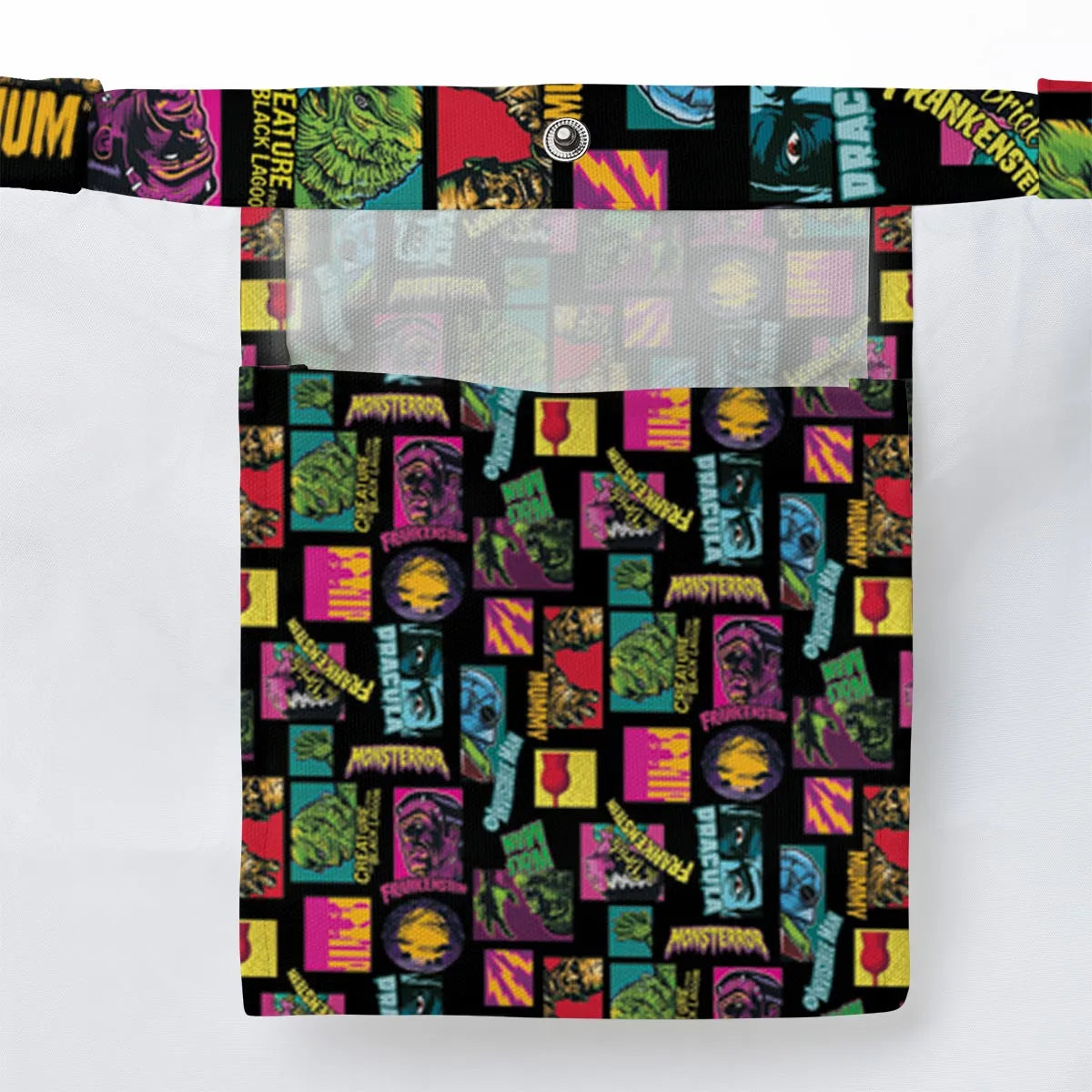 Monster Pop Movies Halloween Large Tote Bag