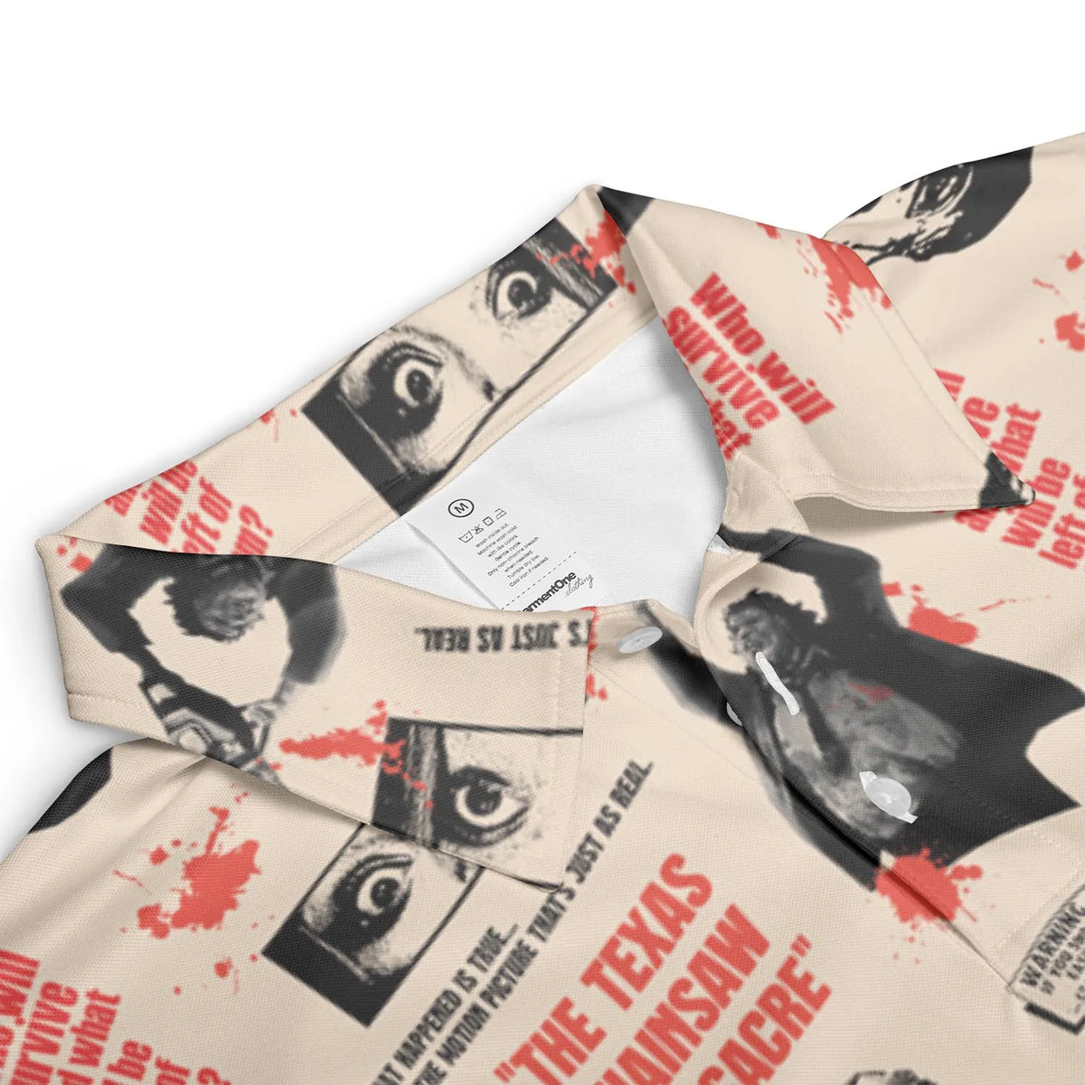 Leatherface The Texas Chainsaw Massacre Horror Pattern AOP Men/Women Polo Shirt
