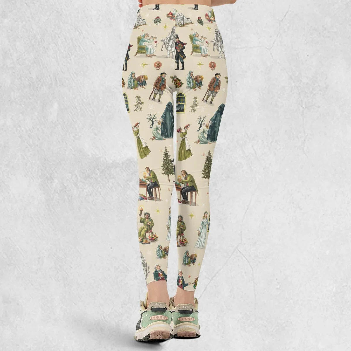 A Christmas Carol Characters Pattern Legging