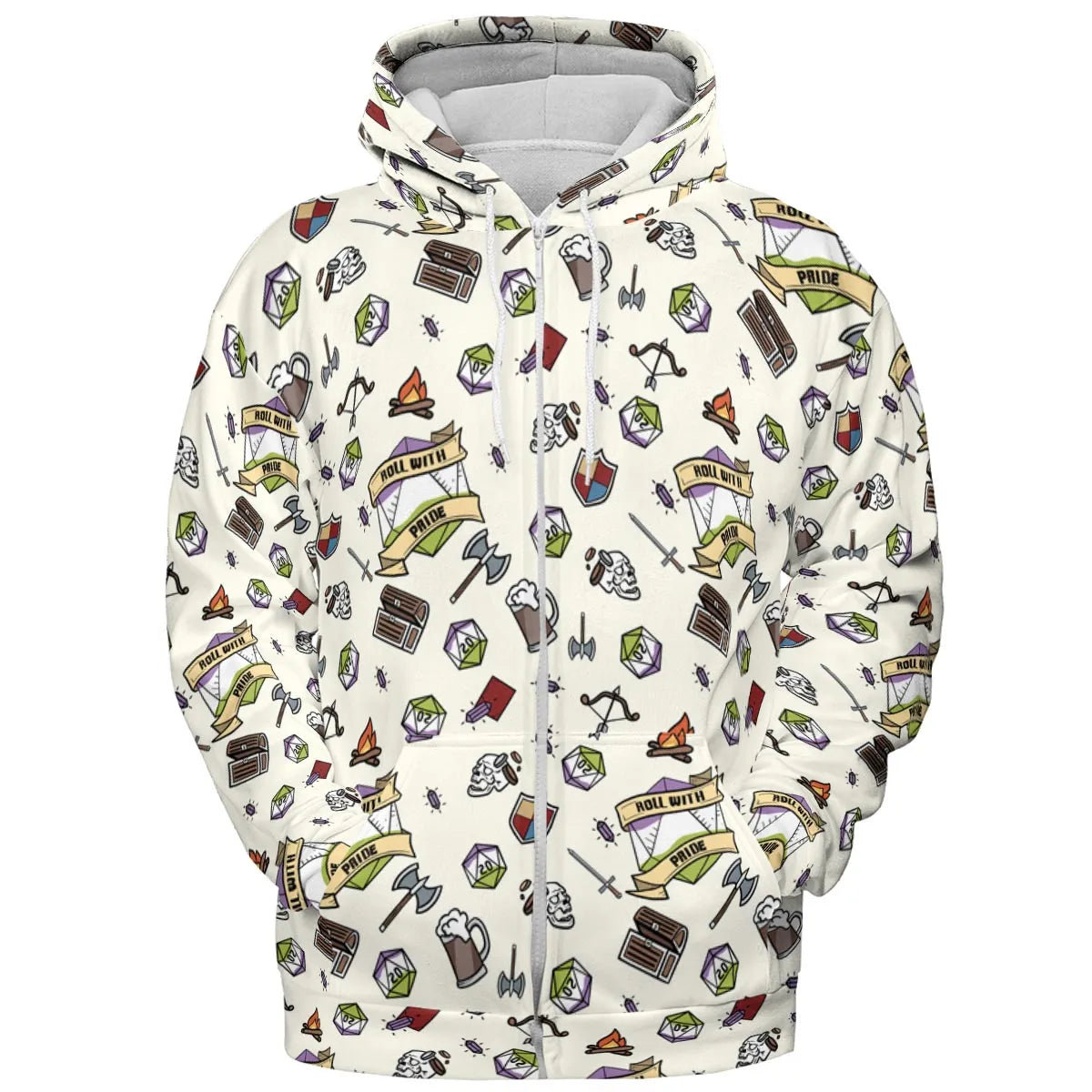 Roll With Pride DnD All-over Print Hoodie