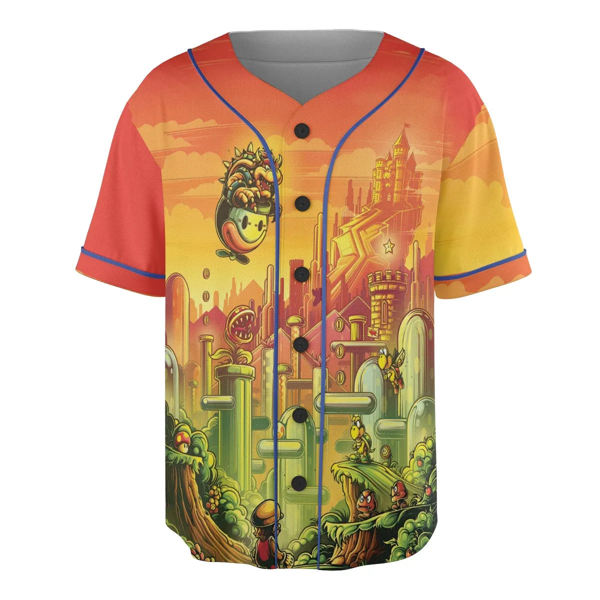 Plumber Kingdom Super Mario Unisex Baseball Jersey