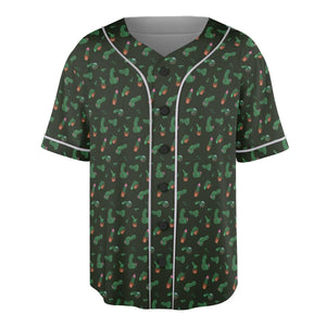 Funny Plants Pattern Unisex Baseball Jersey