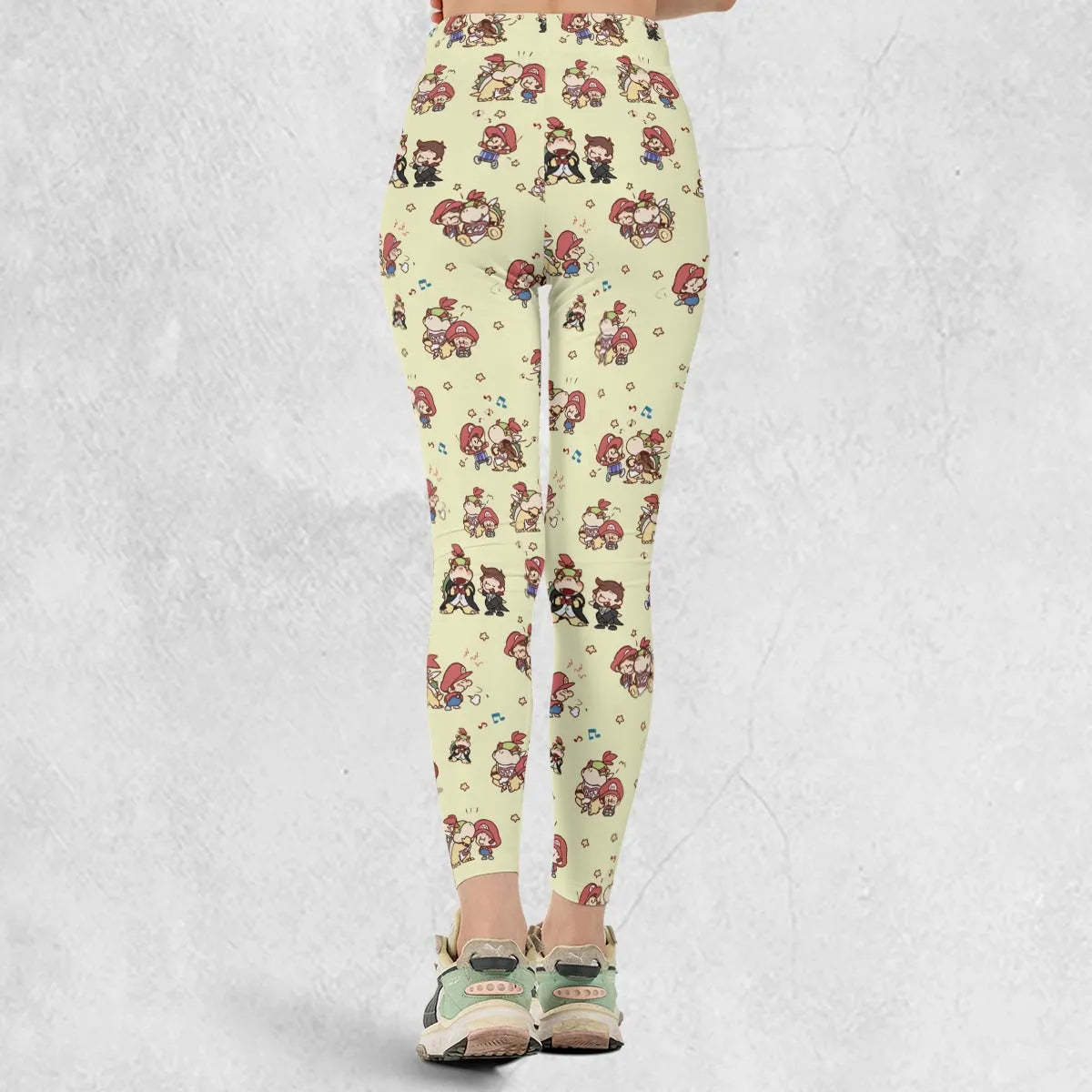 So Cute Bowser and Mario Pattern Legging
