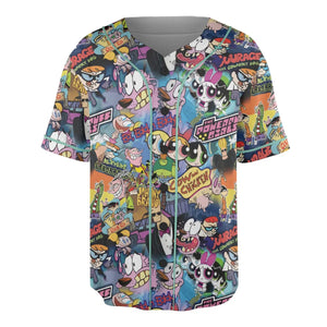 Cartoon Craze Unisex Baseball Jersey