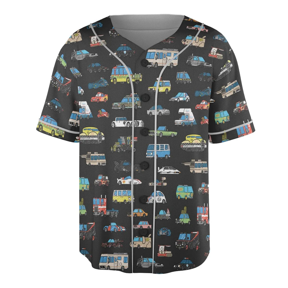 Movie Cars Pattern Unisex Baseball Jersey