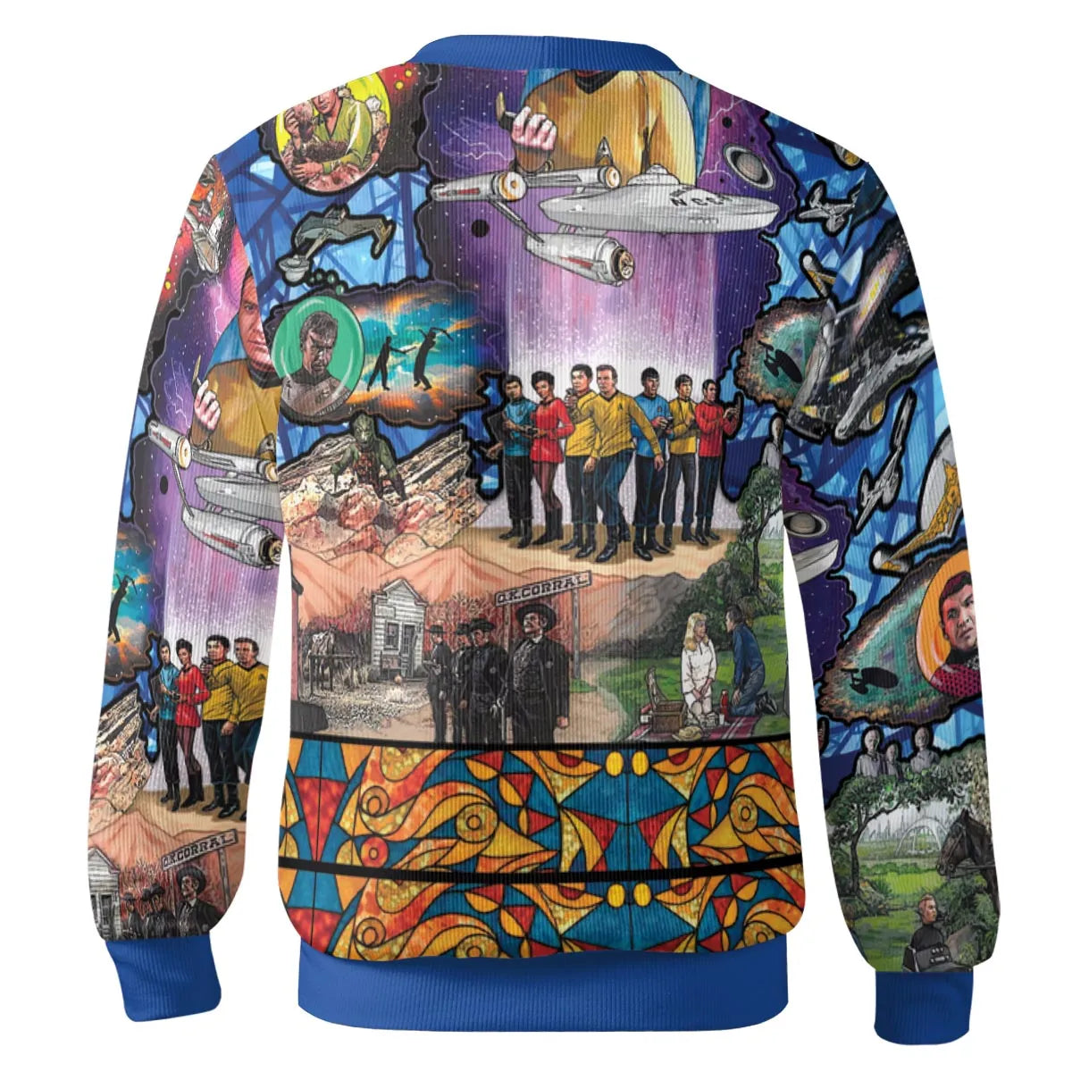 The Beginning Star Trek Pattern Cardigan