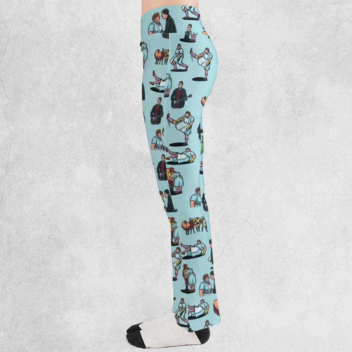 Lunch Lady Land SNL Flare Leggings