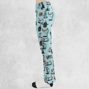 Lunch Lady Land SNL Flare Leggings
