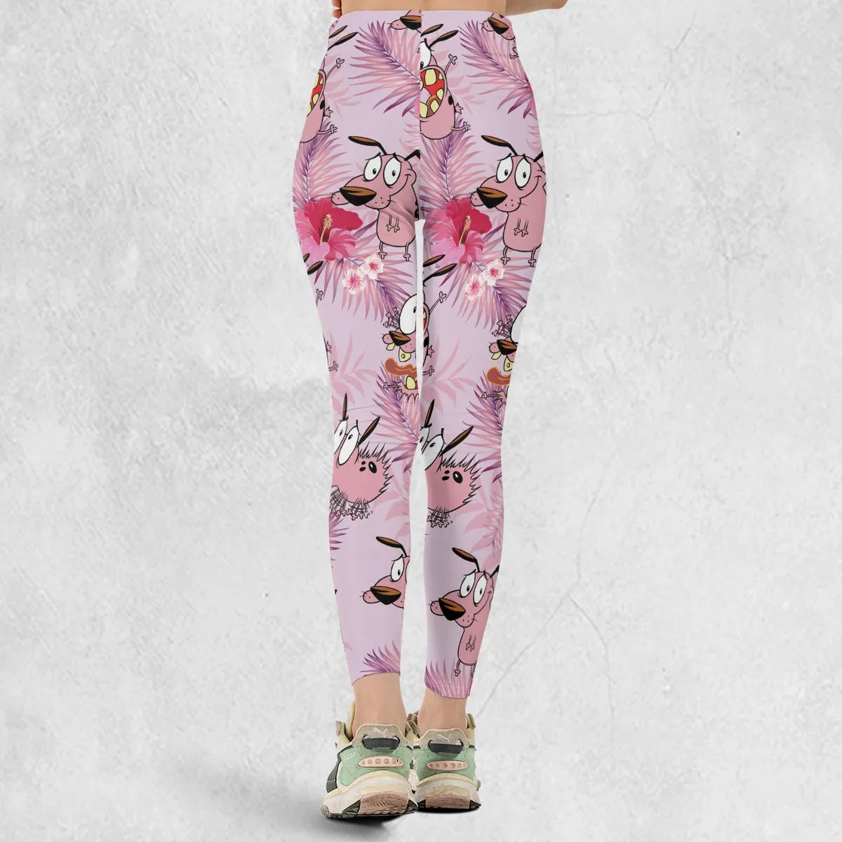 Courage the Cowardly Dog Floral Tropical Legging