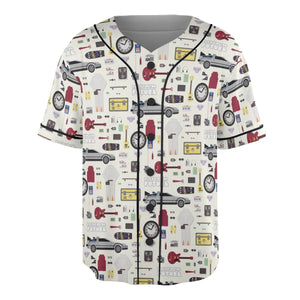 Back to the Future Pattern Unisex Baseball Jersey