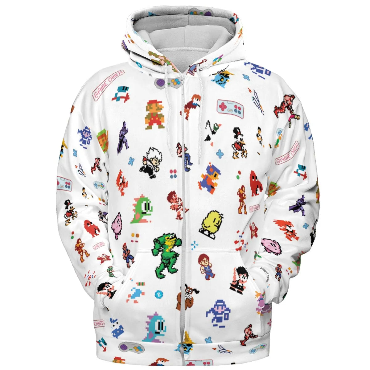 Iconic Video Game Characters All-over Print Hoodie