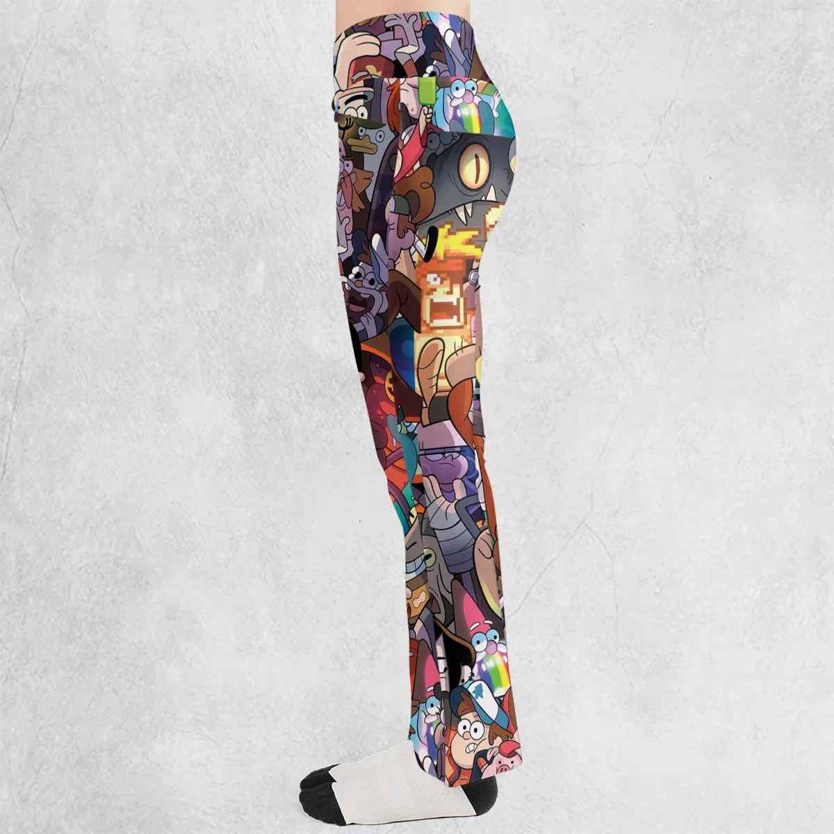 Gravity Falls Characters Pattern Flare Leggings