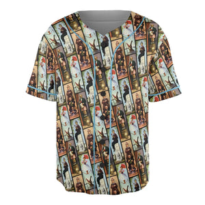 Haunted Mansion Vintage Stretch Pattern Unisex Baseball Jersey