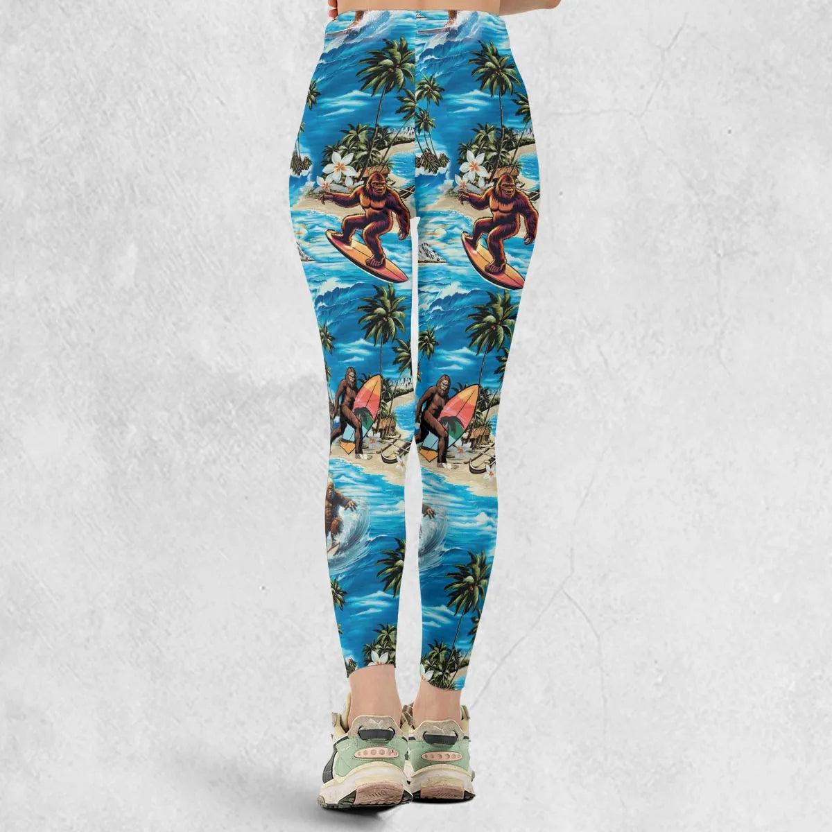 Bigfoot Surfing Summer Vibes Legging