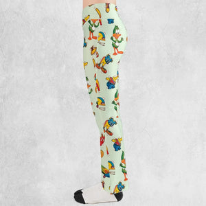 Plucky Duck Tiny Toon Adventures Flare Leggings