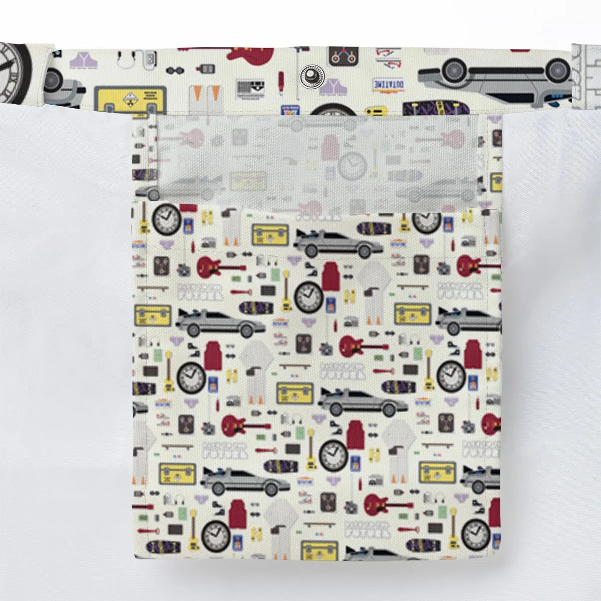 Back to the Future Pattern Large Tote Bag