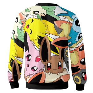 Cute Eevee Evolution Pokemon Cardigan