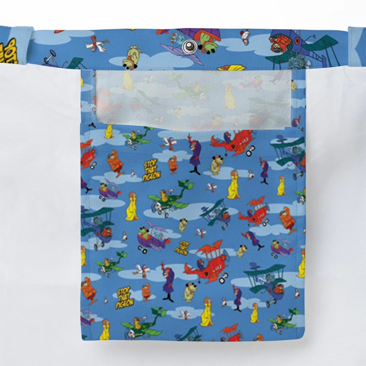 Stop That Pigeon Dastardly and Muttley in Their Flying Machines Large Tote Bag