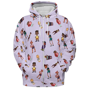 Bebe's Kids Characters All-over Print Hoodie