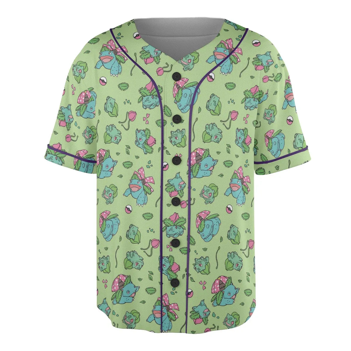 Venusaur Ivysaur and Bulbasaur Pokemon Unisex Baseball Jersey