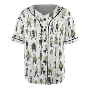The Walking Dead Characters as Cartoons Unisex Baseball Jersey