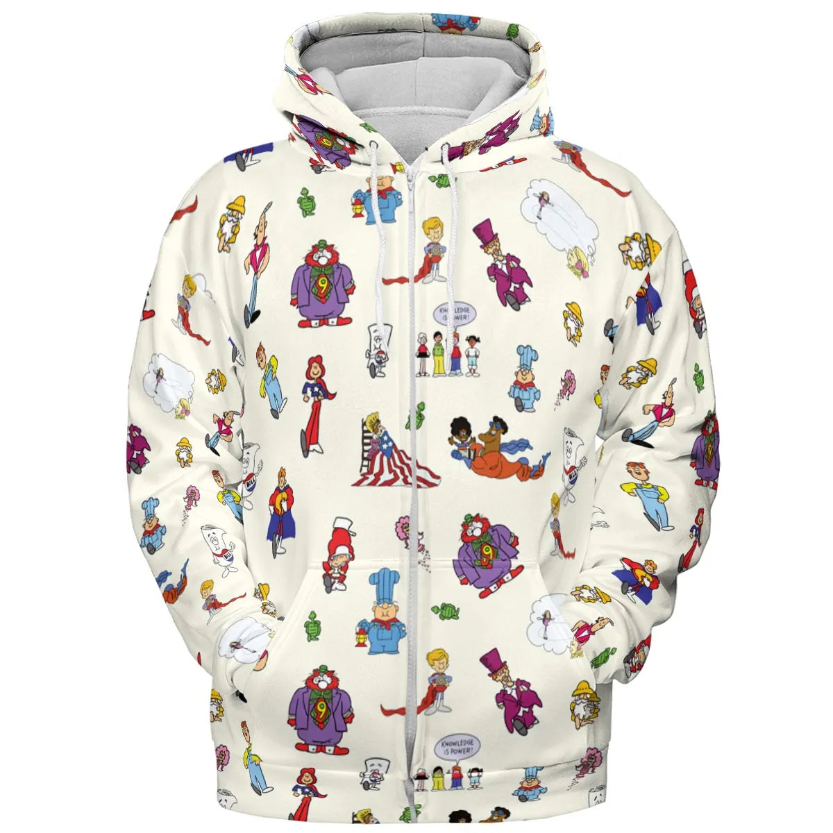 Schoolhouse Rock Characters All-over Print Hoodie