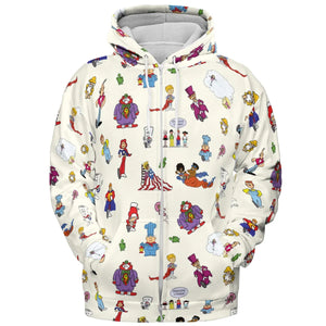 Schoolhouse Rock Characters All-over Print Hoodie