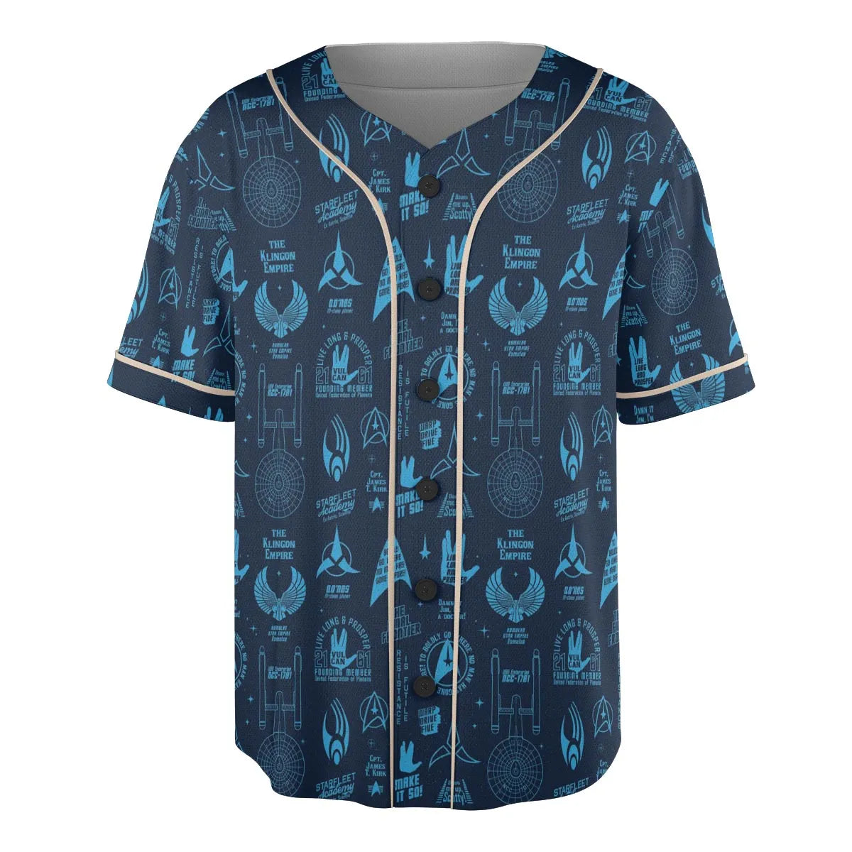 Trekkie Star Trek Pattern Unisex Baseball Jersey