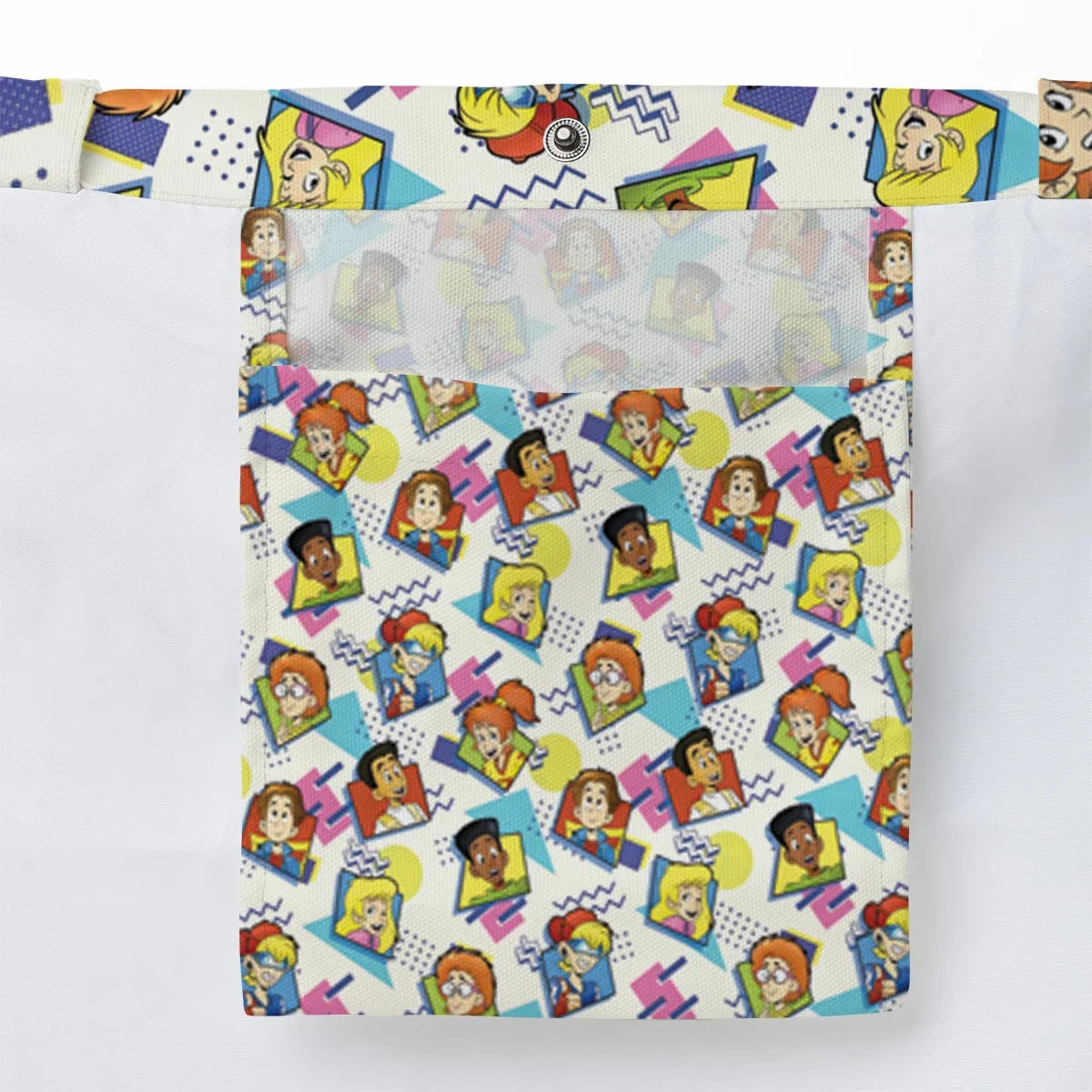90s Pattern and Kids Club Large Tote Bag