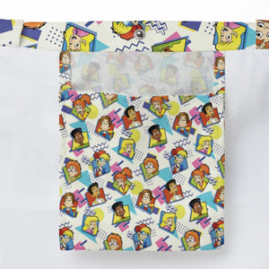 90s Pattern and Kids Club Large Tote Bag