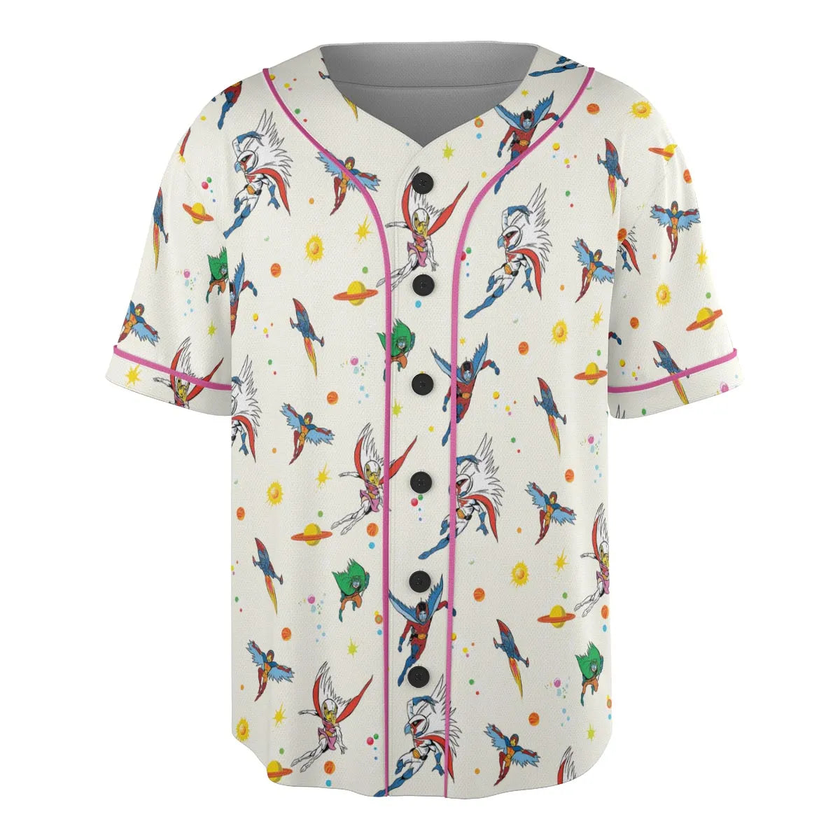 Battle of the Planets Pattern Unisex Baseball Jersey